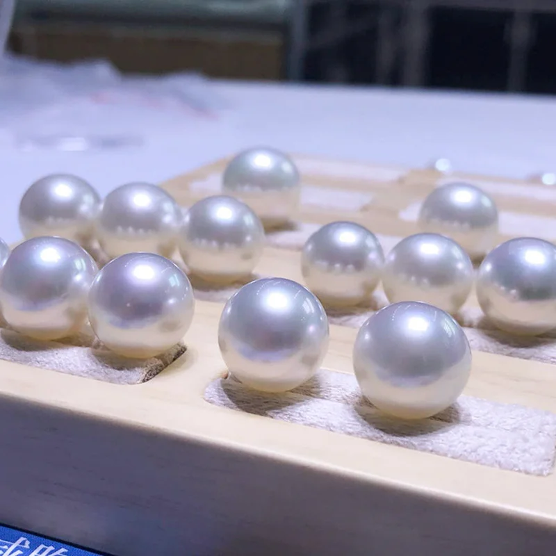 Huge Charming 13mm Natural Sea Genuine White Round Good Luster Jewelry Loose Pearl Natural Fashion Jewelry