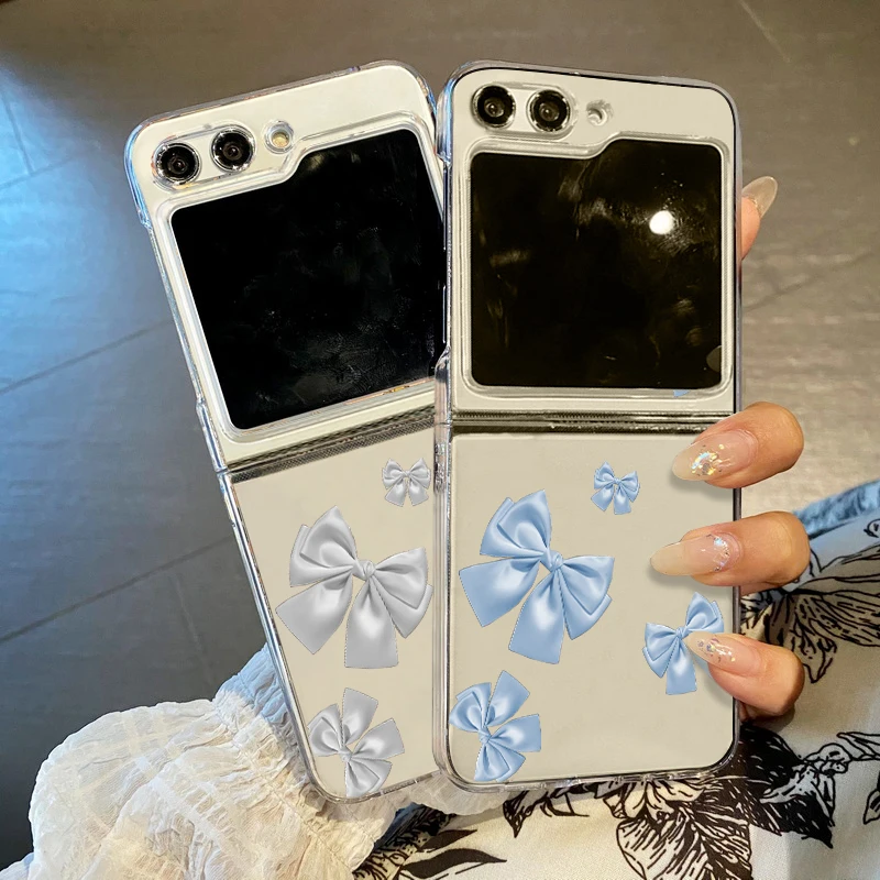 Chic Bowknot Shockproof Transparent Folding Phone Case