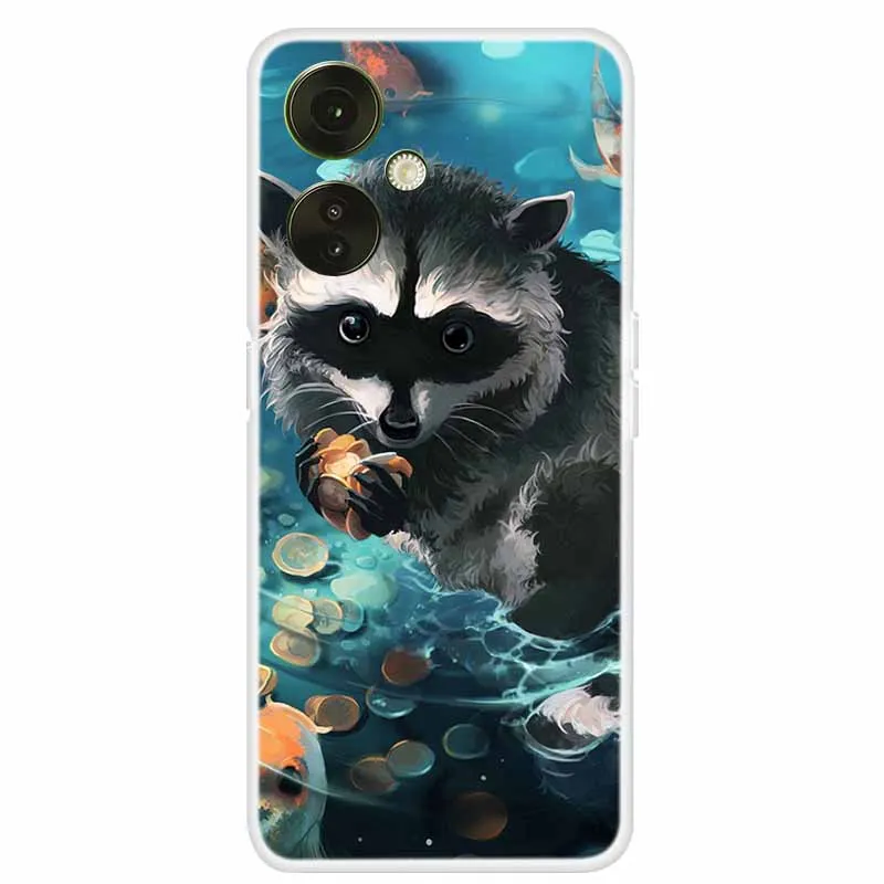 Clear TPU Soft Silicone Phone Case with Adorable Cats Design for OnePlus Nord CE 3 Lite 5G