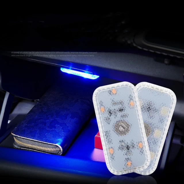 Voiture Led Touch Lights Sans Fil Voiture Lecture Lampes Mini USB Charge  Lumière Intérieure Pour Porte Pied Coffre Boîte de Rangement Voiture  Lumière