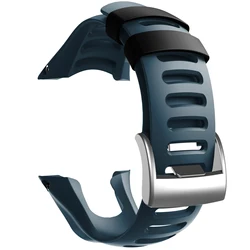 Silicone Fashion Sport Bracelet - Rubber Strap Wristband for Suunto Ambit 2S 2R (Navy blue 2)