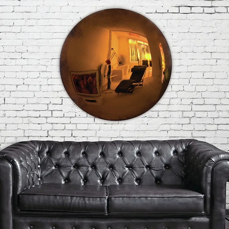 

Stainless steel Convex mirror wall decoration sky mirror background wall pendant living room Bedroom villa wall decoration