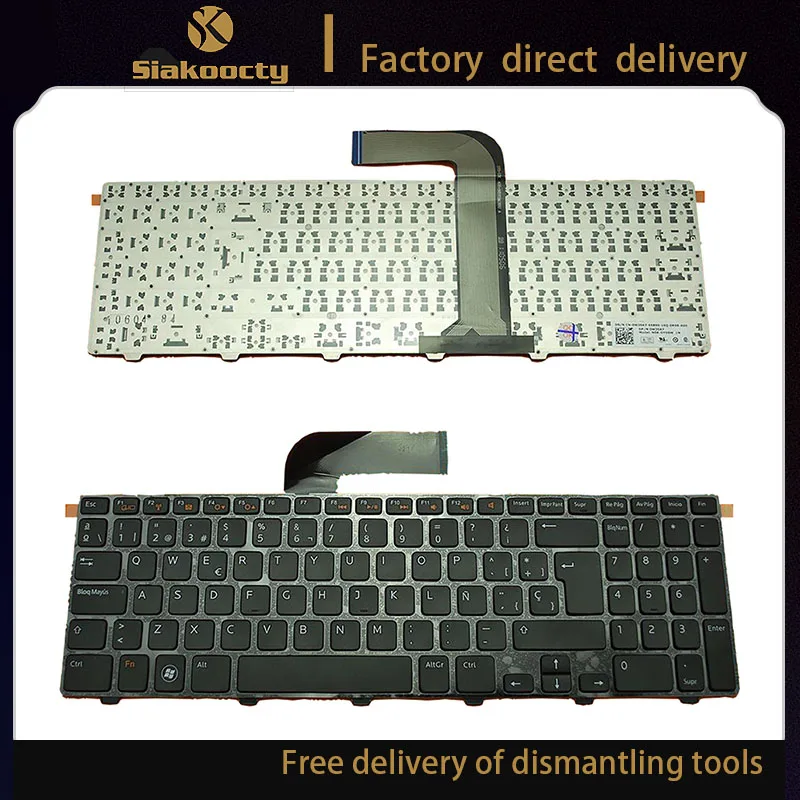 

sp Teclado Spanish keyboard For Dell for Inspiron 15R N5110 M5110 N 5110 laptop keyboard BLACK FRAME BLACK