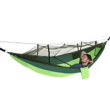 2 Person Double Camping Hammock Chair Bed Outdoor Hanging Swing Sleeping Garden 2