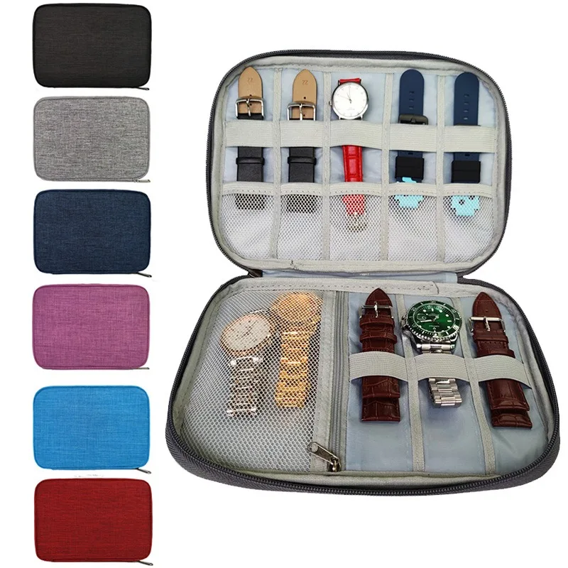 Watchband Box for Apple Watch Strap Case Data Cable Travel Smart Watch Wriststrap Storage Bag Box Watches Organizer Tools cable organizer cable storage bag watch storage box watchband storage bag watch storage bag watch storage pouch