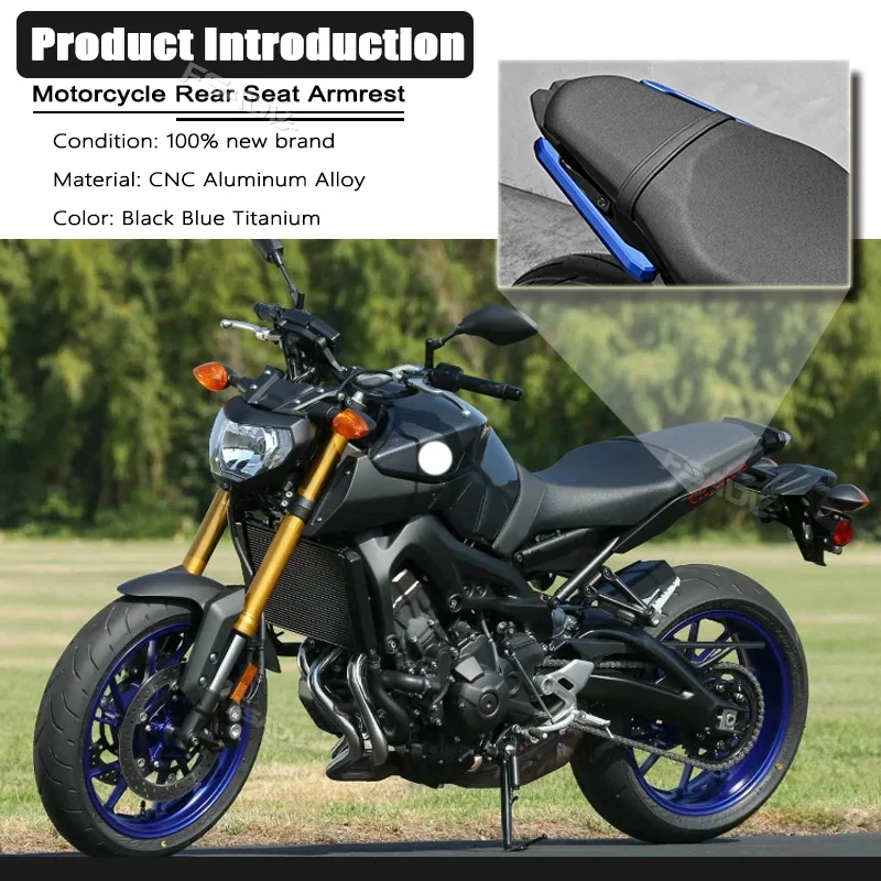 Portapacchi Posteriore Moto In Acciaio Per Yamaha MT-09 / FZ-09 / SP | Modelli 2021-2023 | Portapacchi Nero Con Staffe E Viti Di Montaggio | Sostituzione Originale - 2