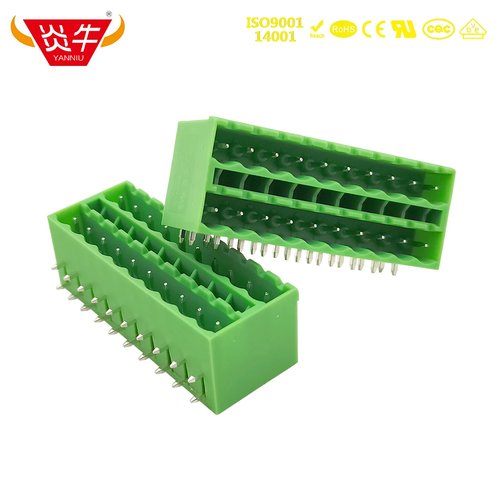 10Pcs KF2EDGKRCH 5.08 2P ~ 12P PCB CONNECTOR PLUG-IN TEMINAL BLOCK 5.08mm 4PIN ~ 24PIN CCDN 2.5 G1 P26 THR  PHOENIX CONTACT