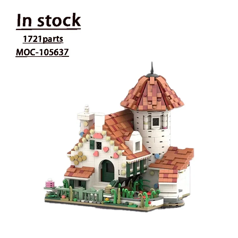 Moc-105637 Street View Gingerbread House-Modulare Assemblato Splicing Building Block Modello 1721 Parti Regalo Giocattolo Per Bambini