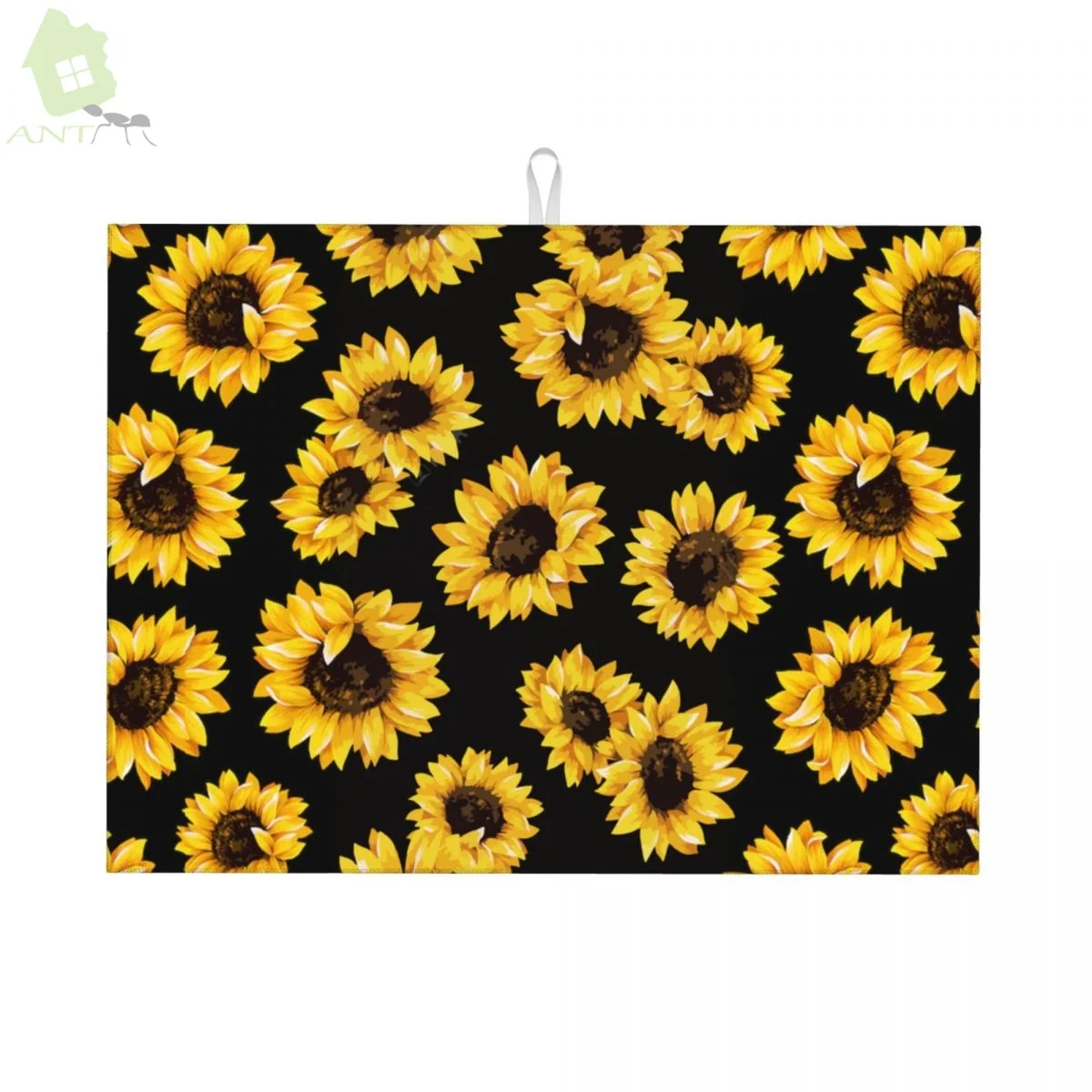 

Dish Drying Mat for Kitchen Counter, Sunflower Dish Mat Microfiber Drying Pad Dish Drainer Mats 18x24 Inch