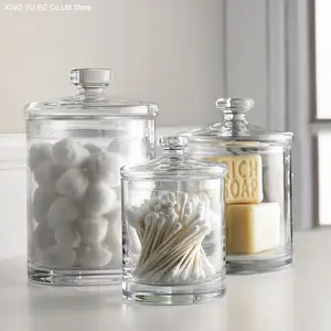 European-style glass jar storage tank transparent candy kitchen bathroom  display decoration WY5 - AliExpress