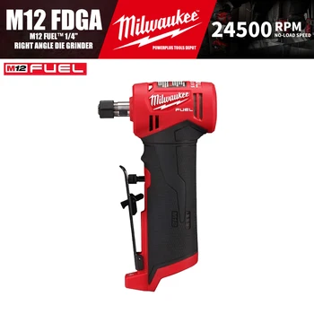 밀워키 M12 FDGA/2485 M12 연료™직각 브러시리스 무선 다이 연마기, 전동 공구, 1/4 인치, 12V