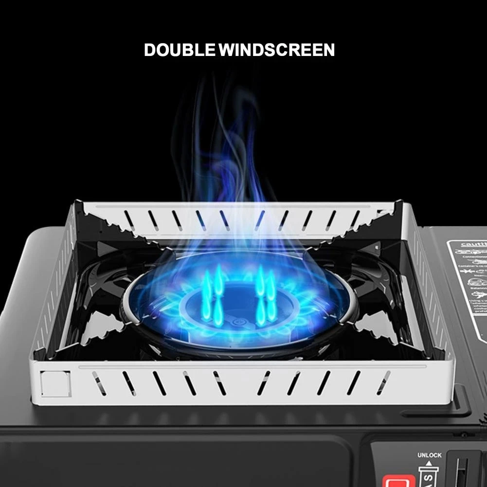 Outdoor Gas Stove Wind Screen Foldable Wind Shield Stainless Steel
