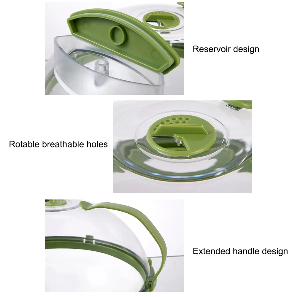 Microwave Cover Clear Splatter Cover Water Steamer Handle Kitchen Gadgets Splash Guard Cooker Lid