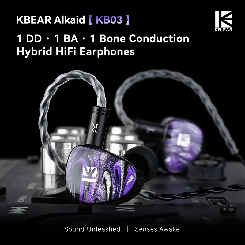 KBEAR KB03 骨伝導 & DD & BA ハイブリッド HiFi イヤホン