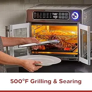 Description Picture 6 of item26 QT Extra Large Air Fryer, Convection Toaster Oven with French Doors, Stainless Steel