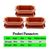 2PC with Tray Thickened Rectangular Octagonal Plastic Flowerpots Household Nursery Bonsai Plant Vegetable Pot 1