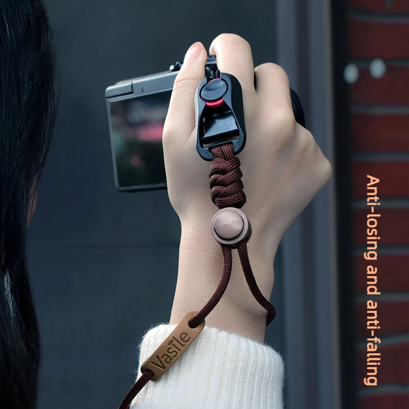 손으로 짠 카메라 퀵 릴리스 손목 Stap  캐논 M200 M6 M50 Nikon Z9 Leica Fuji XT5 SLR 전화 자동차 키용 분실 방지 로프