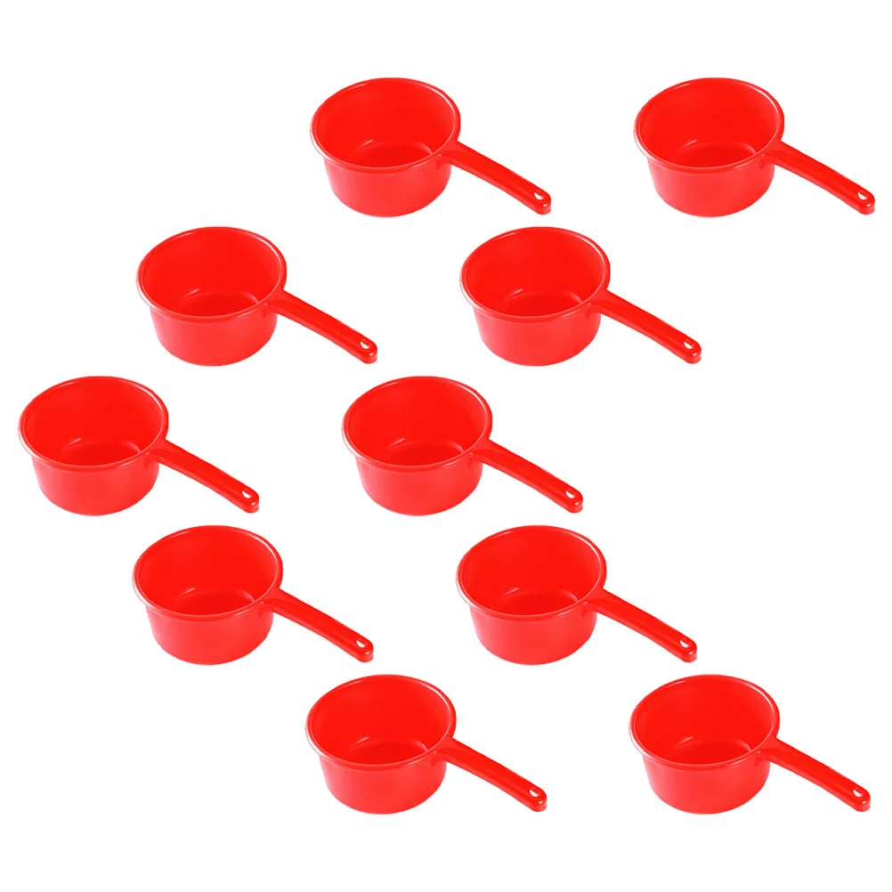10 Pcs Spoon Red Bailer Baby Bucket Globes Plastic Gooseneck Household Water Scoop