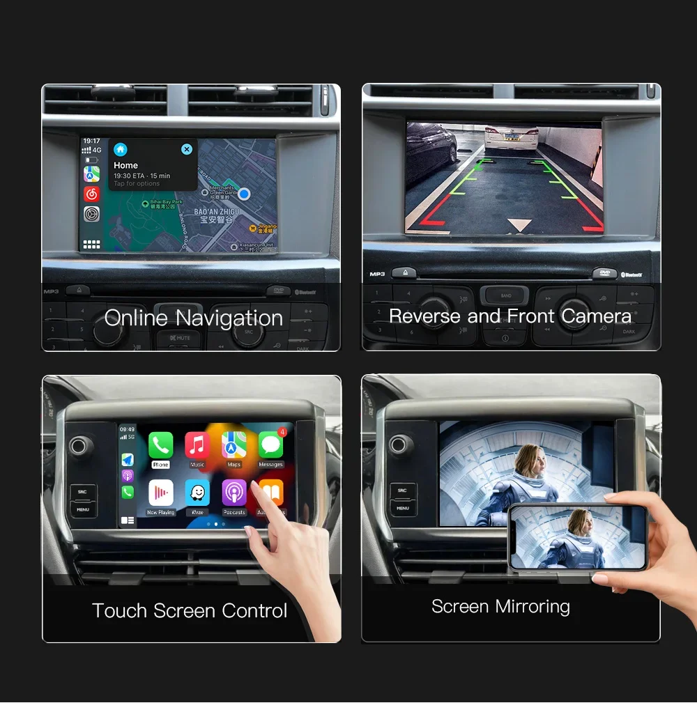 CARABC caja Carplay inalámbrica para Peugeot Citroen SMEG SMEG + Picasso C4 C5 DS4 DS3 308 508 208 3008 Android Auto módulo AirPlay 2