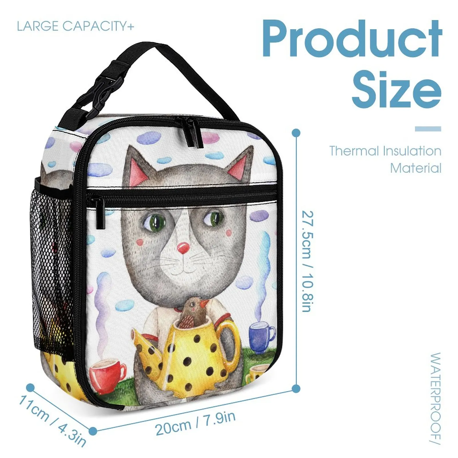 Artistic Student Schoolbag Lunch Bag Pencil Case Three-piece Set Cute Kindergarten School Bags for 2023 Mochila