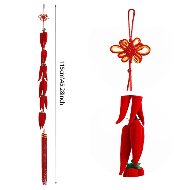 gracht veeg koper 1/2Pcs Chinese Spring Festival Decoratie Rode Chili Voetzoeker Strings  Chinese Nieuwe Jaar Opknoping Hanger Gunstige Geluk Zakken - AliExpress