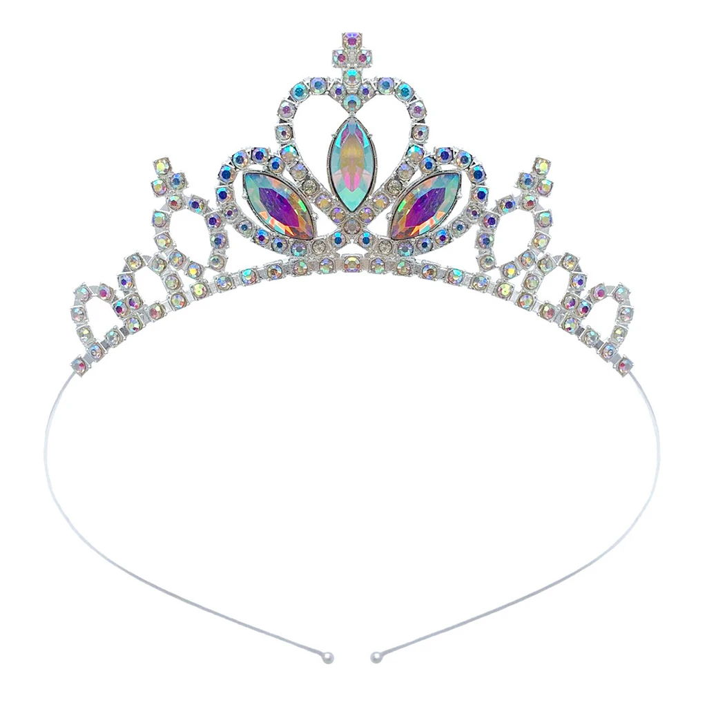 1개 공주 왕관 머리 장식, 소녀 생일 선물 헤어 액세서리, 패셔너블한 머리띠, 귀여운 공주 왕관 헤어밴드