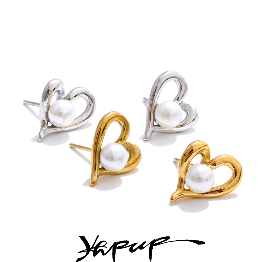 Yhpup Jewelry Stud Earrings for Women Stainless Steel