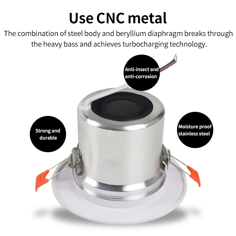 نظام الصوت المنزلي 3 بوصة مكبرات الصوت السقف خلفية...