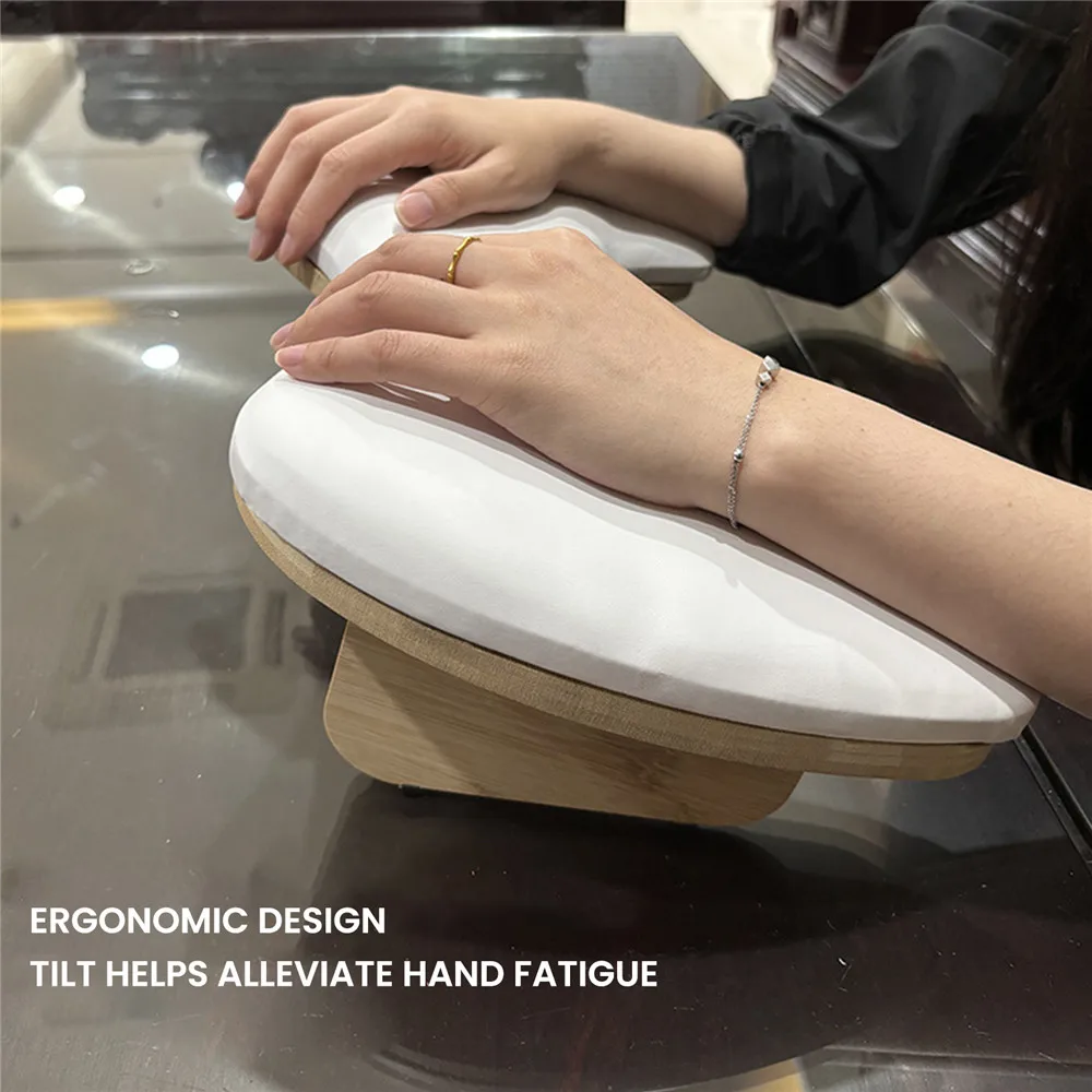 Tilt Manicure Cushion Two Hands Nail Art Hand Pillow Portable Removable Hand Rest For Nail Manicure Stand Armrest Pu Pillow nail art hand pillow