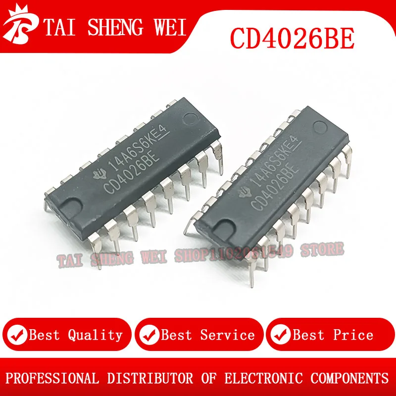 

10pcs CD4026BE CD4026 4026BE 4026 DIP-16 DIP16 IC New Original
