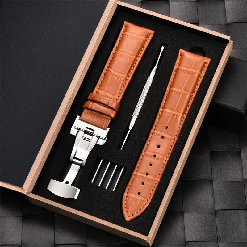 Premium Genuine Leather Watch Band Strap - Multiple Sizes Available