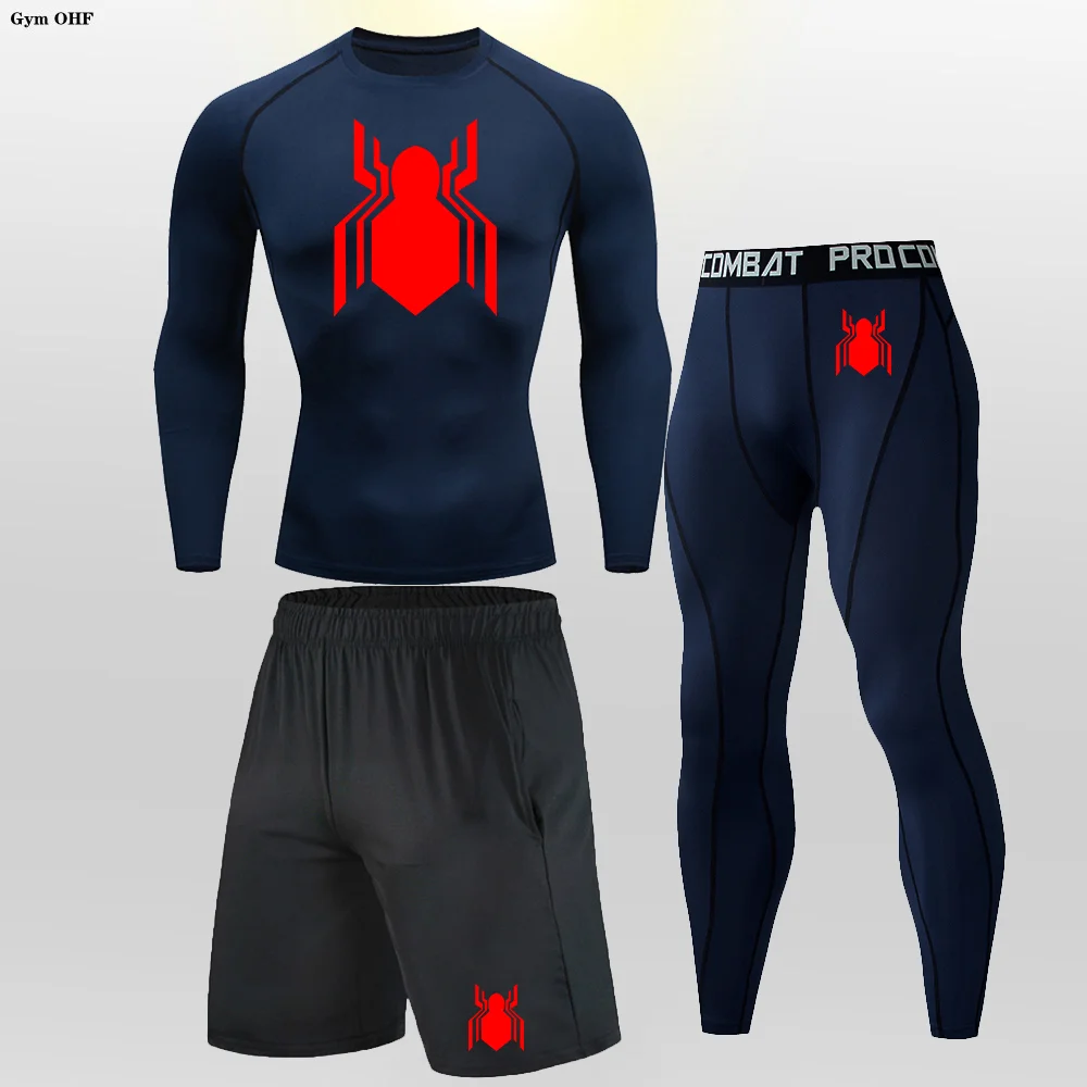 

2099 Superhero Men's Sportswear Compression Suits Training Clothing Set Gym Jogging Sports Thermal Underwear Running Workout