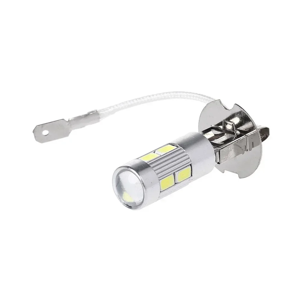 2개 자동차 라이트 H3 LED 고출력 안개 주간 주행 전구 10SMD 5630 5730 밝은 자동차용