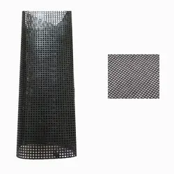 Durable Plastic Mesh Cloth Bag for DIY Rug and Latch Hook Crafts (33x50cm) (Black	Small Grid)