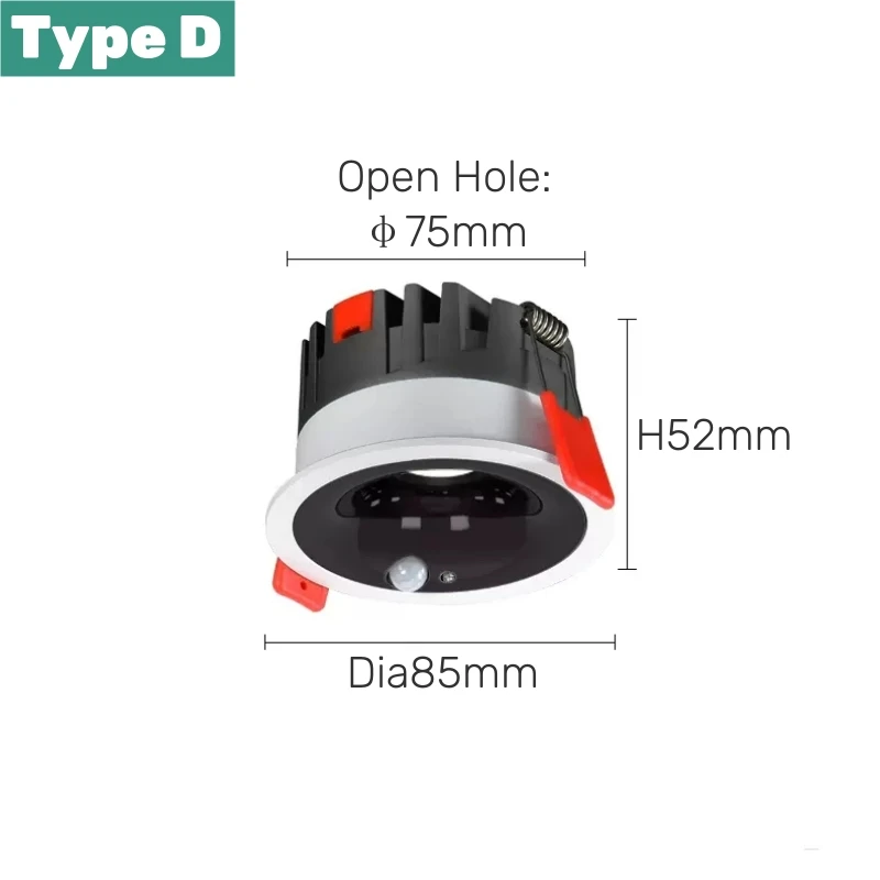 Plafon LED Techo Con Sensor De Movimiento,12W 1200LM Lámpara De Techo Con Función De Memoria,3000K/4000K/6000K Luz De Techo Regulable,Plafón LED Modernos Para Cocina Pasillo Balcón Sótano,19cm