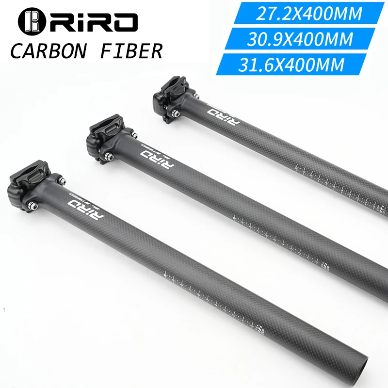 RIRO SP6 Carbon Fiber Seatpost 27.2/30.9/31.8mm 400mm Ultralight Road MTB
