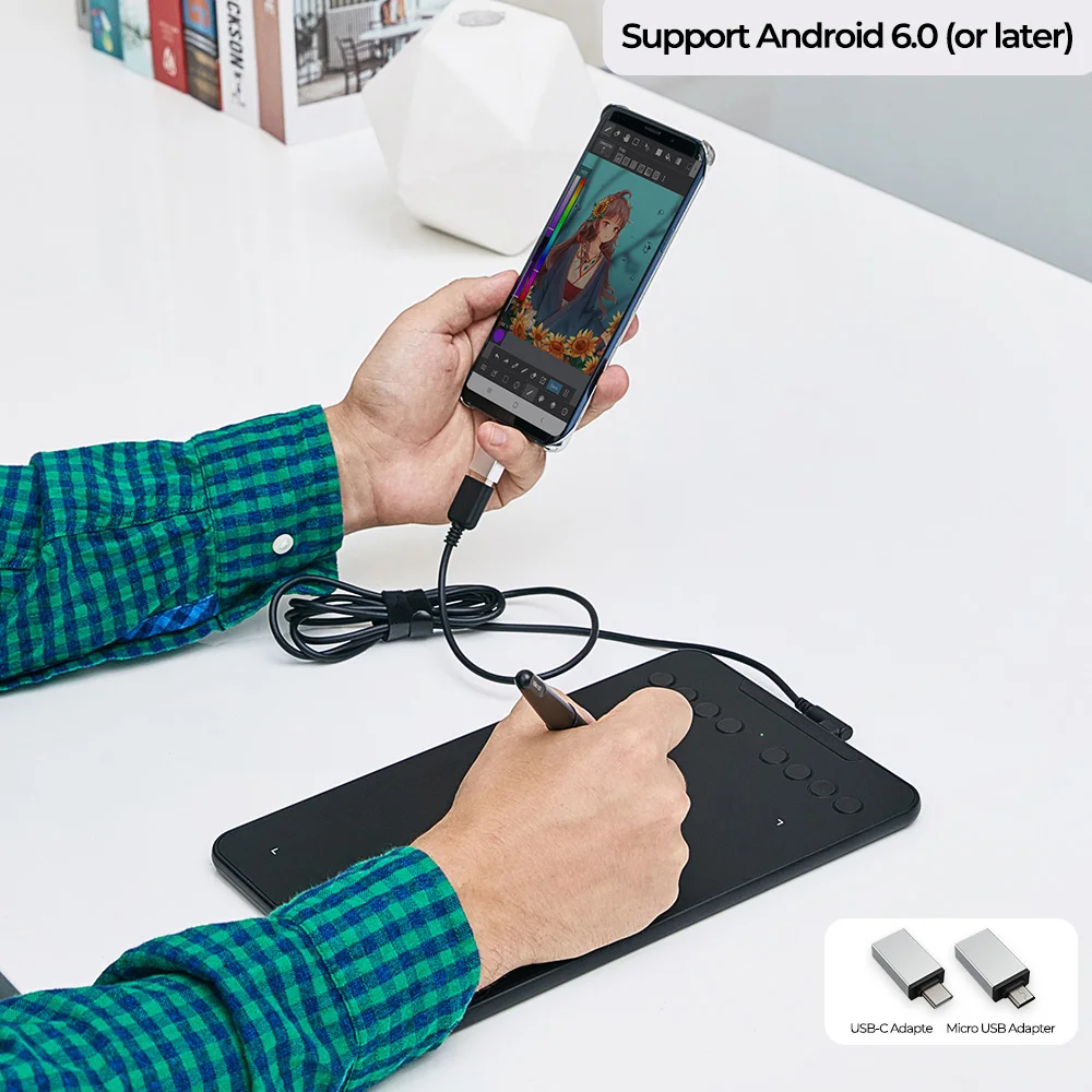 Xppen-deco Mini Tablet Gráfico Digital Desenho Tablet Express Keys 8192 Níveis 60 Inclinação para a Arte Assinatura 7*4.3 - Imagem 3