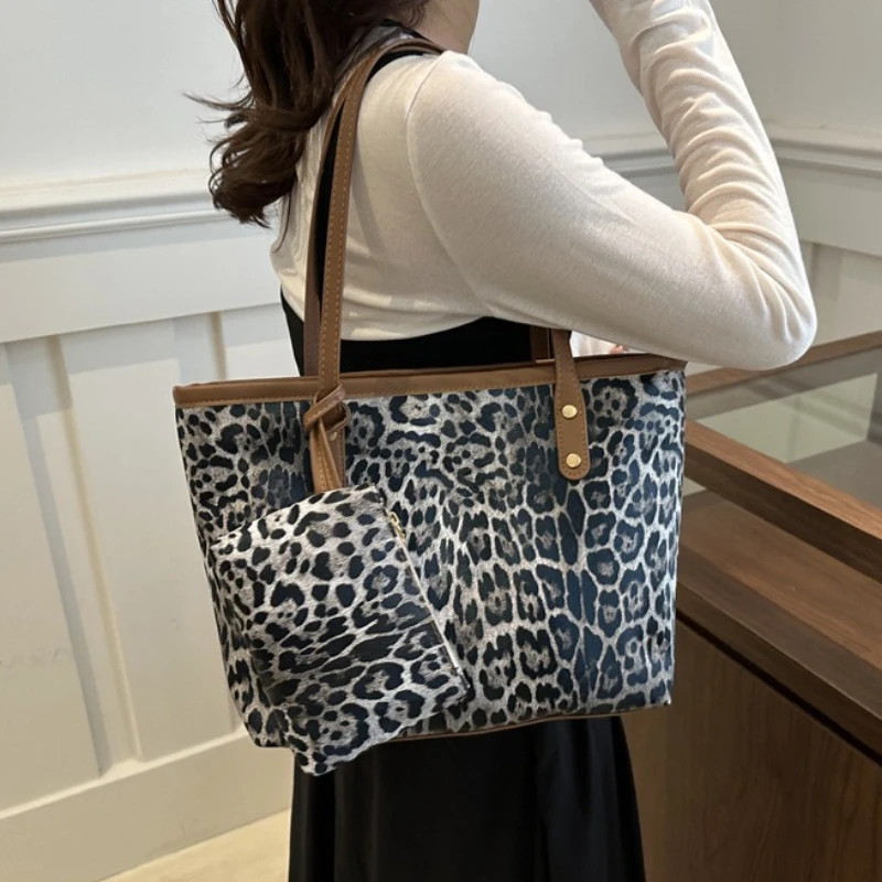 Women's Leopard Print Tote Bag Pu Leather Underarm Bags Simple Casual Travel Shopping Bag Large Capacity Mother and Child Packag - AliExpress 1524 Women's Leopard Print Tote Bag Pu Leather Underarm Bags Simple Casual Travel Shopping Bag Large Capacity Mother and Child Packag - AliExpress 1524