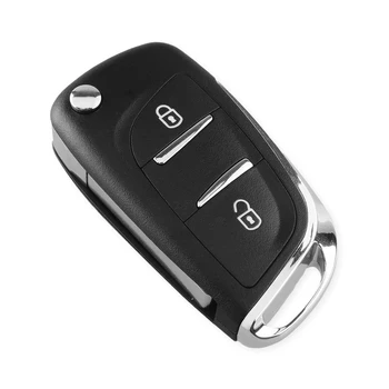 Chiave 2 pulsanti custodia a conchiglia per Peugeot - KEYYOU portachiavi per Peugeot 107 207 307 307S 308 407 607 2 pulsanti custodia a