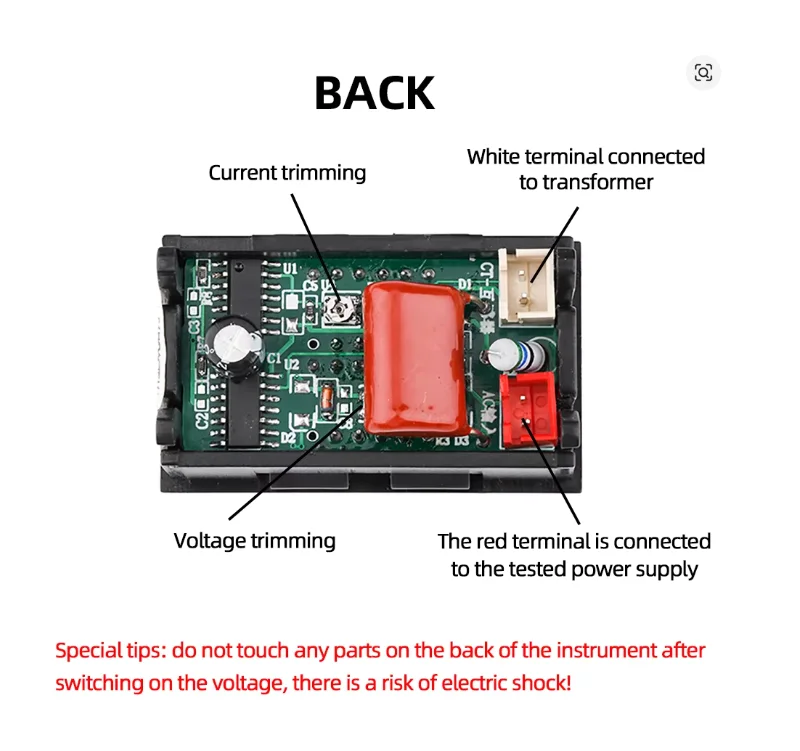 AC 50-500V 디지털 전압계 전류계 10A 50A 100A 220V 전압 전류 측정기 테스터 감지기 변압기가 있는 0.28인치 LCD 디스플레이