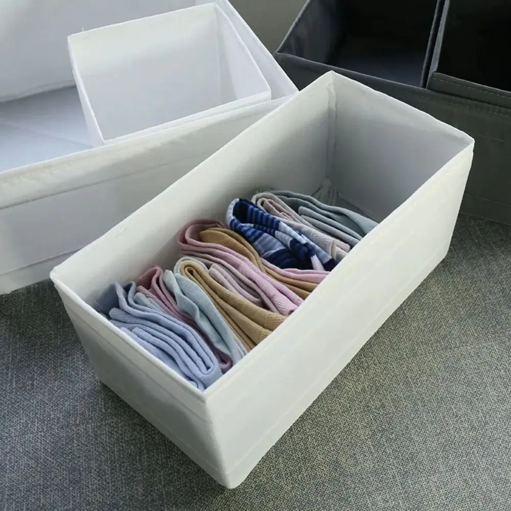 Grey/White/Purple Closet Organizer Boxes New Fabric Art Foldable Box Storage Cabinets Closet Organizer Clothes 4
