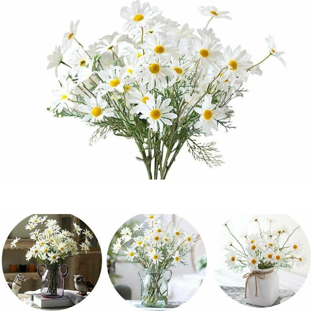

Fake Flowers Bouquet Home Bouquet Daisy Flowers Home Coffee Party Shop Decor Silk Wedding Xmas Christening Brand New