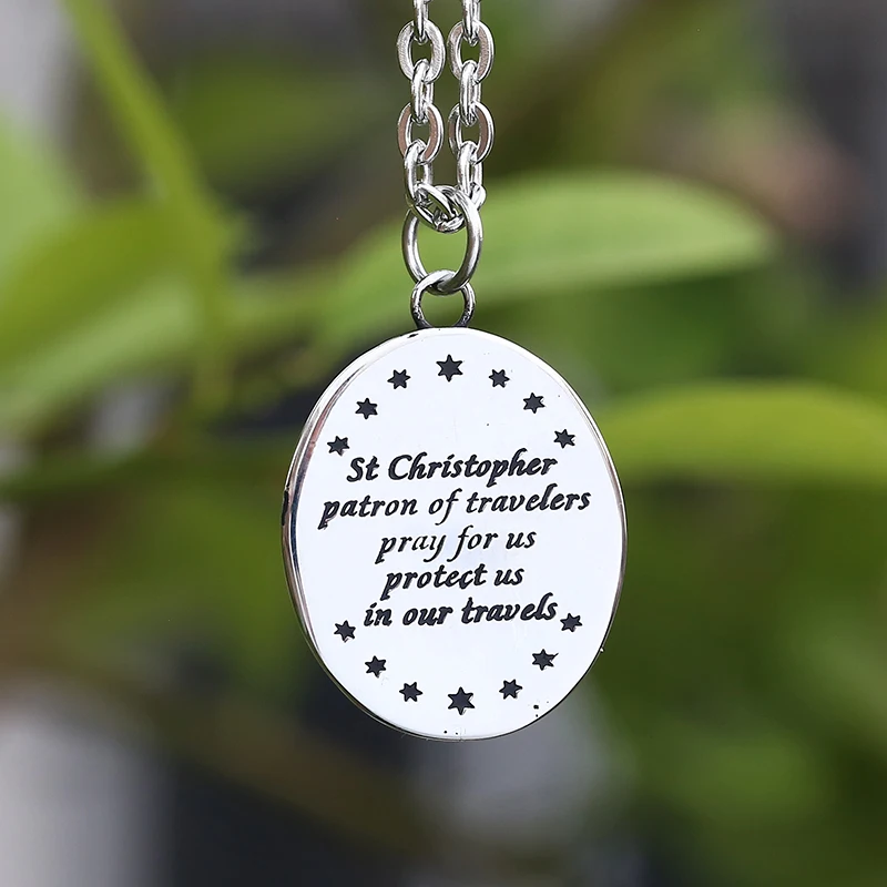 Collana San Cristoforo In Argento Sterling 925 – Ciondolo Religioso Con Catena 16''
