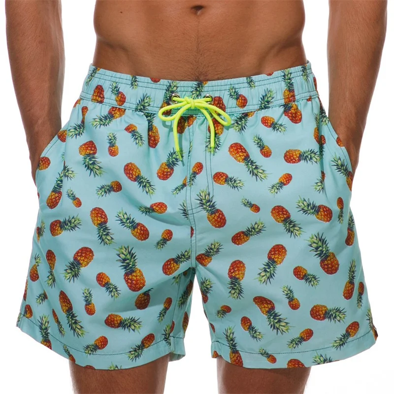 Simple Pineapple Graphic Beach Shorts Pants Men 3D Printing Surf Board Shorts Summer Hawaii Swimsuit Swim Trunks Cool Ice Shorts 5