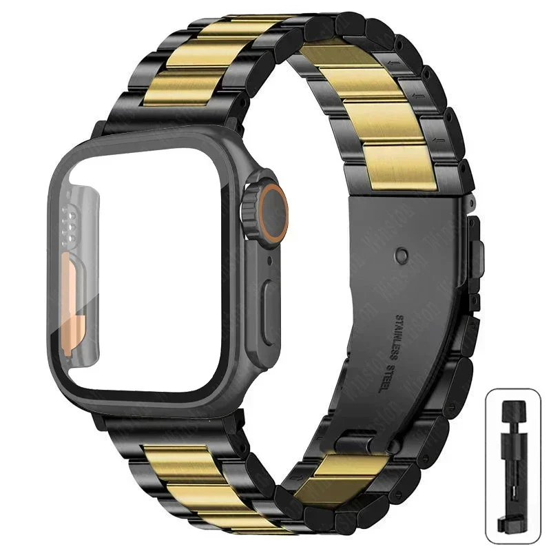 Elegant Stainless Steel Watch Strap with Ultra Case