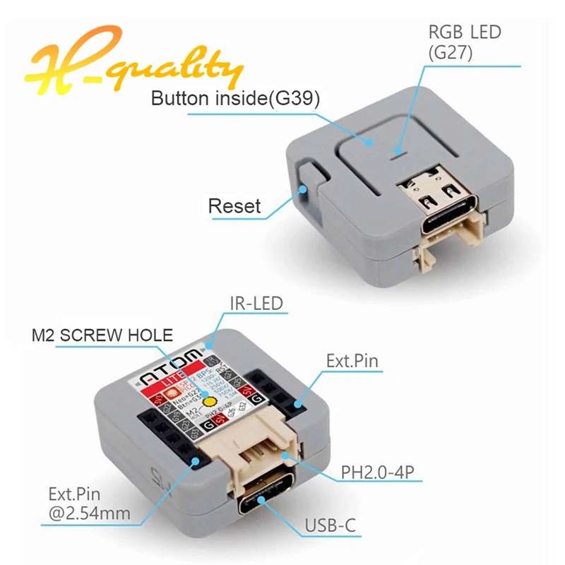 M5stack ATOM  lite esp32 embutido placa de desenvolvimento de ferragem inteligente com souprava programável wi-fi