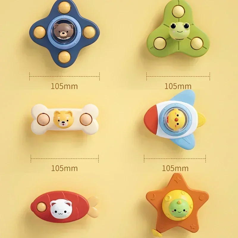Baby Toys Suction Cup Spinner for Toddlers Bear Hand Montessori Spinner Sensory Toys Stress Relief Baby Games Rotating Rattles 4