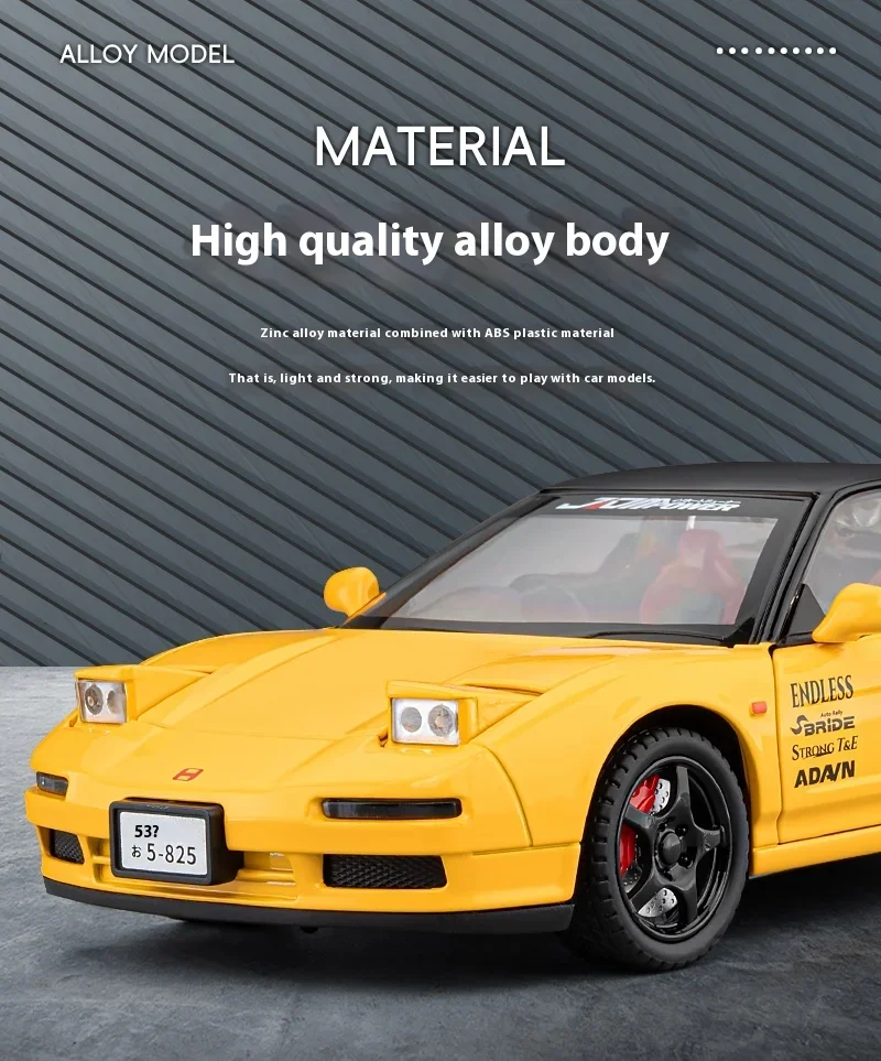 JDM 1:22 Honda Acura NSX NA1 Supercar Alloy Car Model Diecast Toy