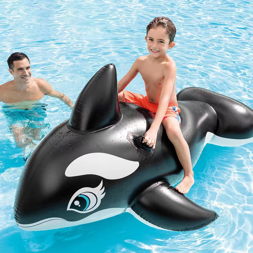 Whale Floating Mat Durable PVC Large Whale Shape Floating Mat Water Park Entertainment Swim Ring Swimming Toys Supplies For Kids ring plug cover 8pcs durable simple installation multi use patio umbrella stand replacement parts garden supplies
