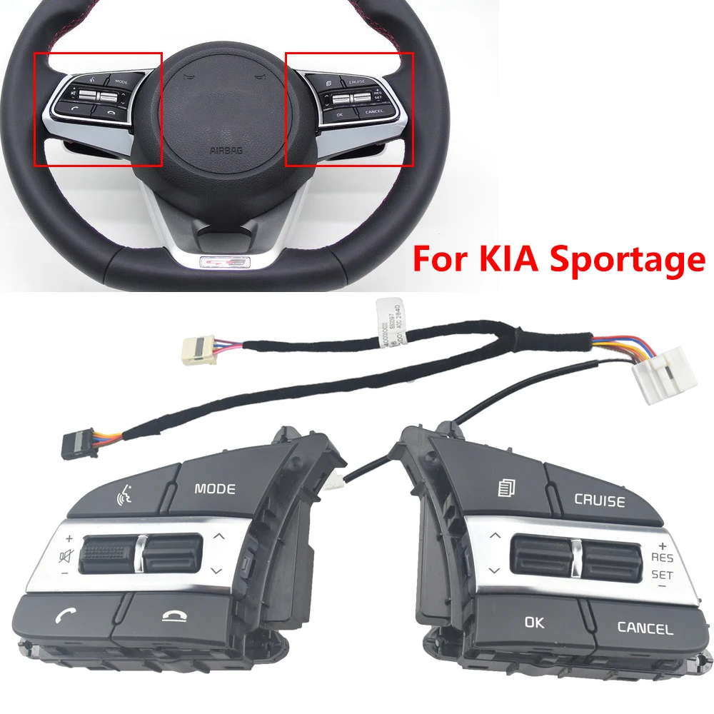 

Brandnew Steering Wheel Switch Bluetooth Button For KIA Sportager 2.0 2018 Wth Backlight Button Switches